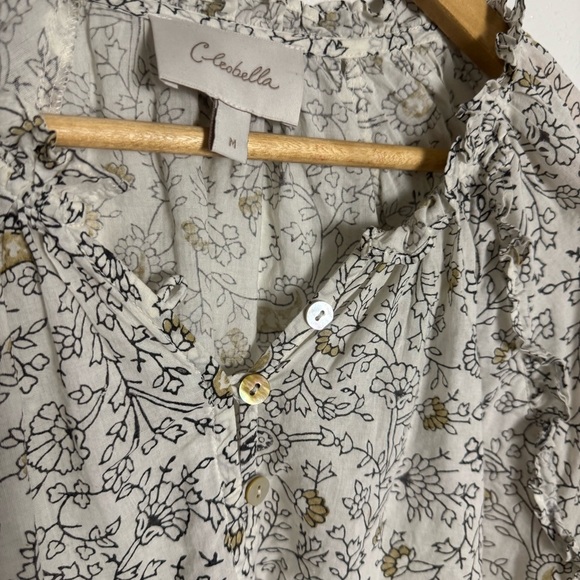 Cleobella Floral‎ Paisley Organic Cotton Blouse - Picture 5 of 8